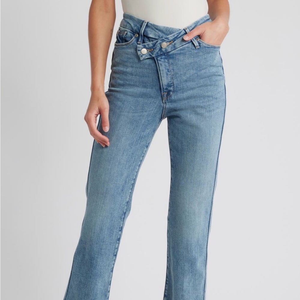 Good American Light Blue Flare Jeans size 18